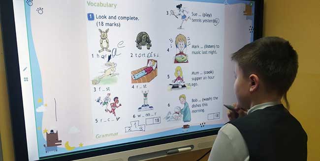 на занятии английским интересно