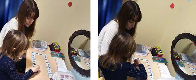 на занятии с логопедом